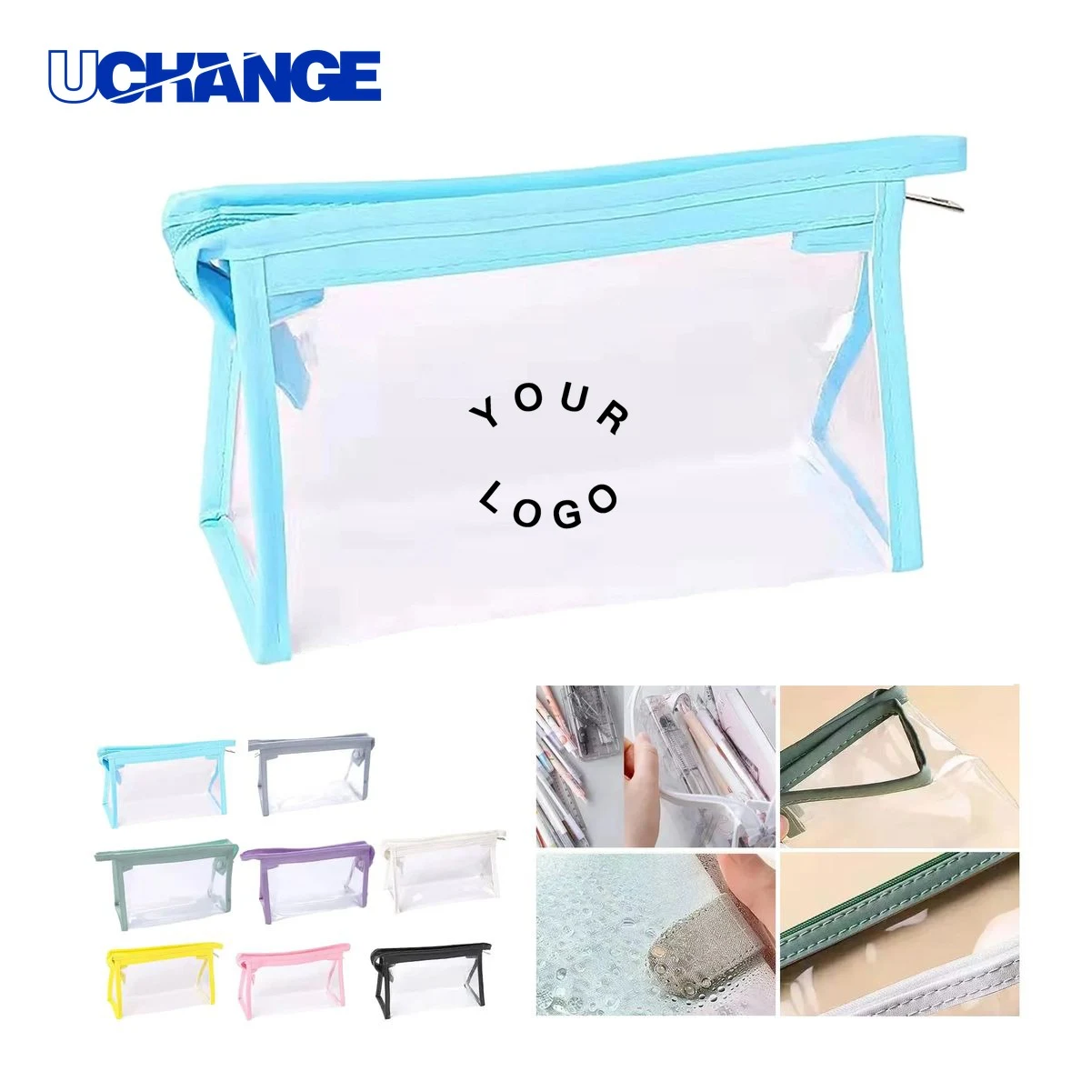 Clear Toiletry Pouch with Silkscreen Print 1