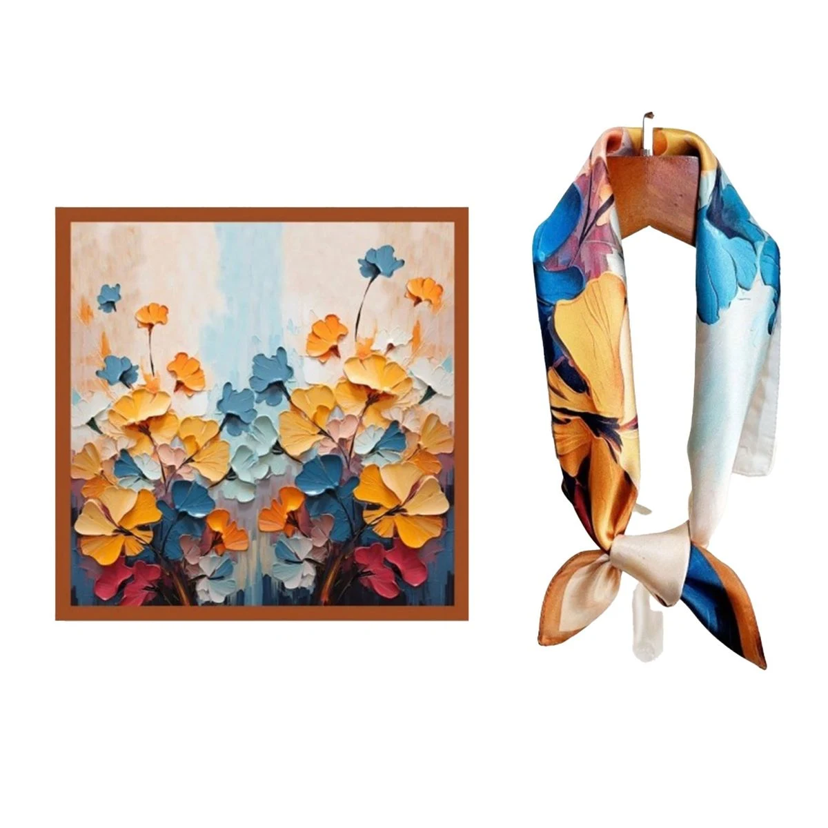 Printed Silk Scarf 1