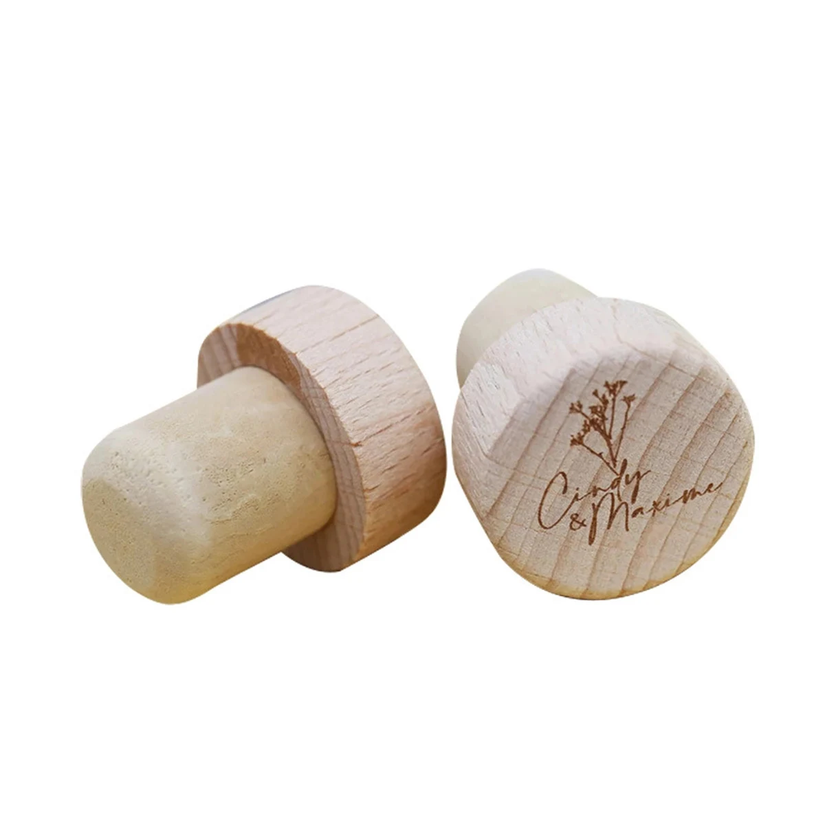 Natural Wood Wine Stopper Cork 1