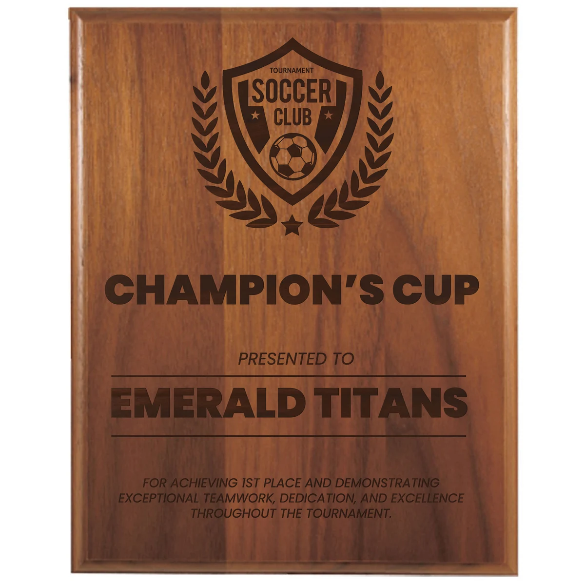 10" x 13" Step-Edge Genuine Walnut Plaque 1