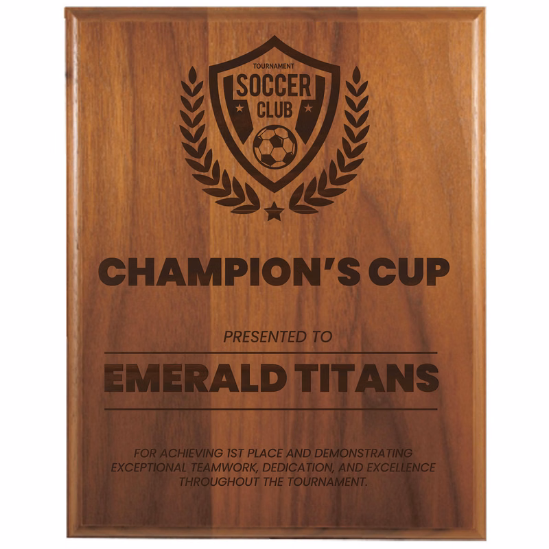 10" x 13" Step-Edge Genuine Walnut Plaque