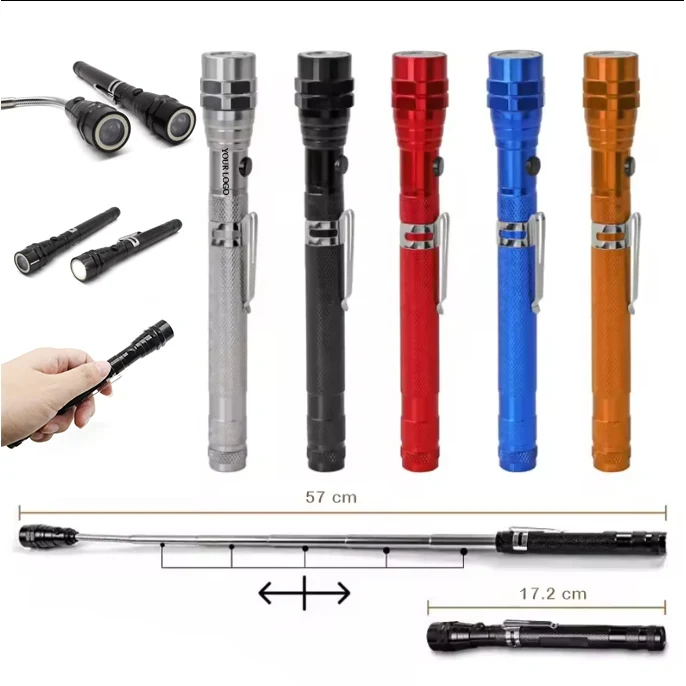 Magnetic Pickup Tool LED Flashlight with Extendable Neck 1