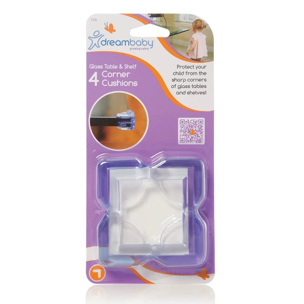 Glass Table & Shelf Corner Cushions - Clear 4 pack 1