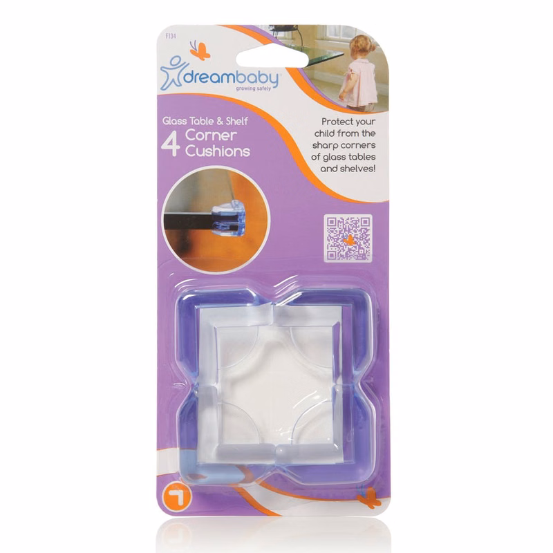 Glass Table & Shelf Corner Cushions - Clear 4 pack