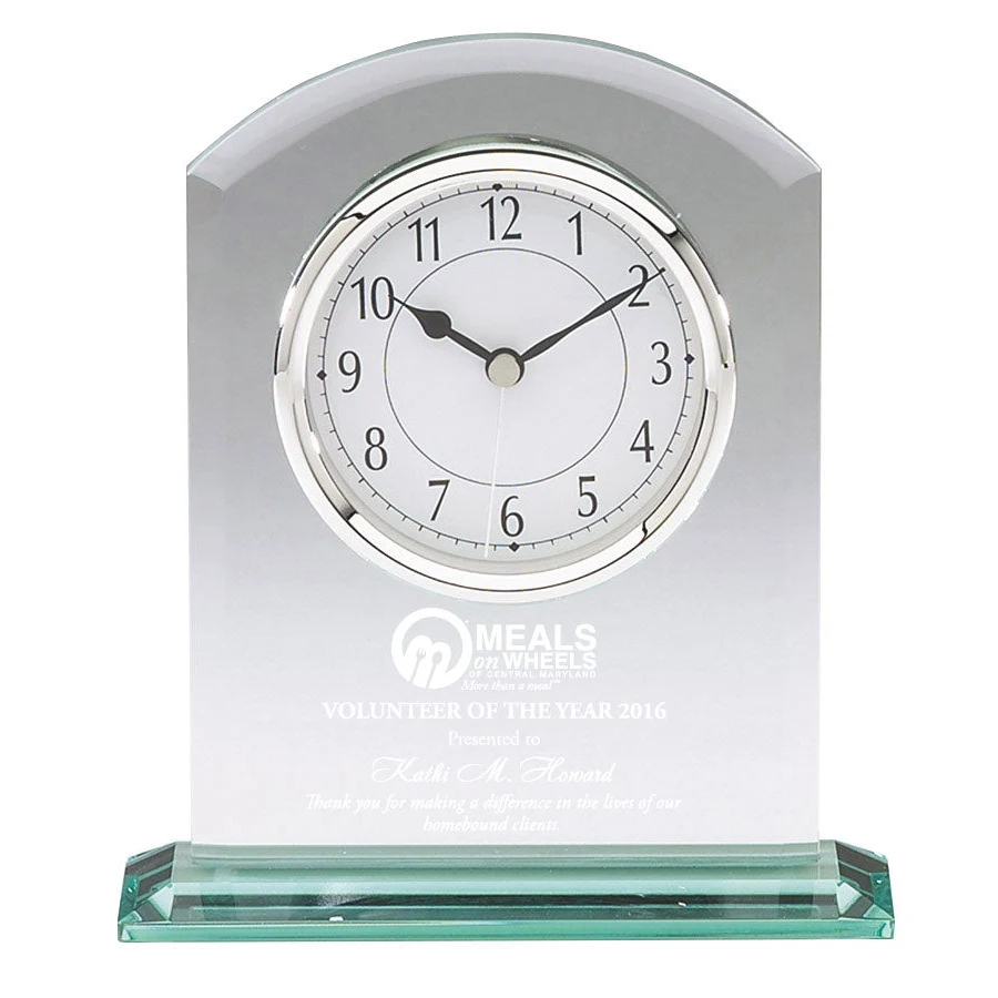 6.5" Glass Clock 1
