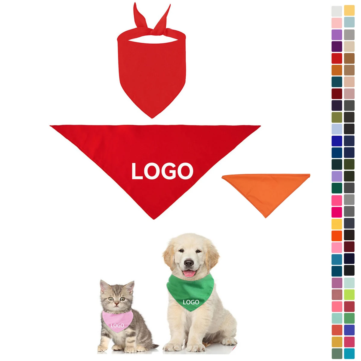 2 Ply Pet Dog Cat Triangle Bandanna 1