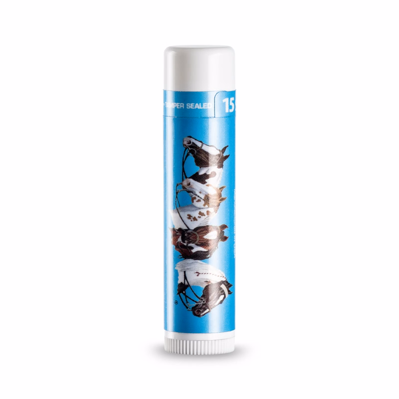 Chap Ice Vanilla SPF 30 Lip Balm with a custom label