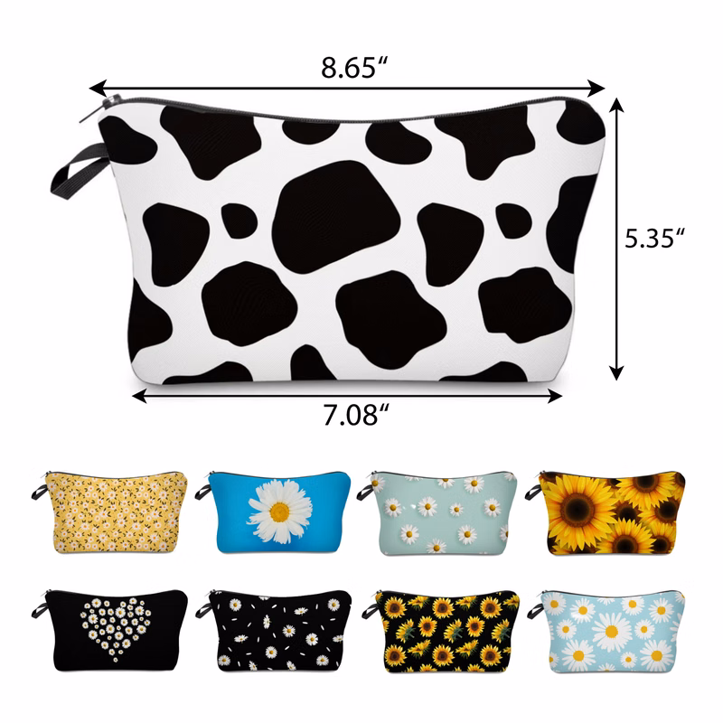 Waterproof Printed Cosmetic Coin Pouch