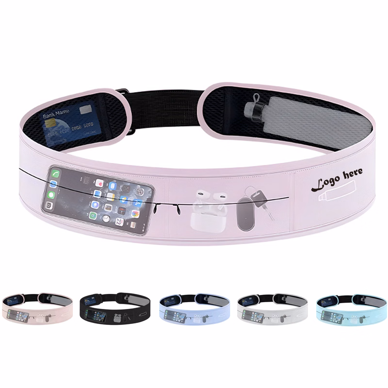 Sports Waist Bag with Adjustable Strap and Pockets