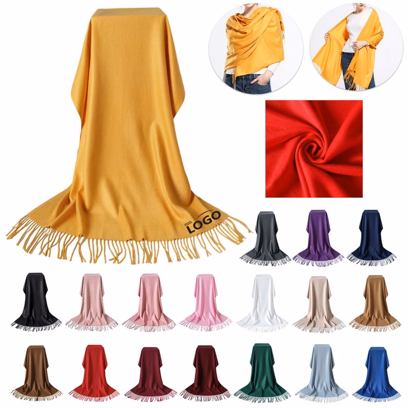MOQ 10 Imitation Cashmere Tassel Shawl Scarf