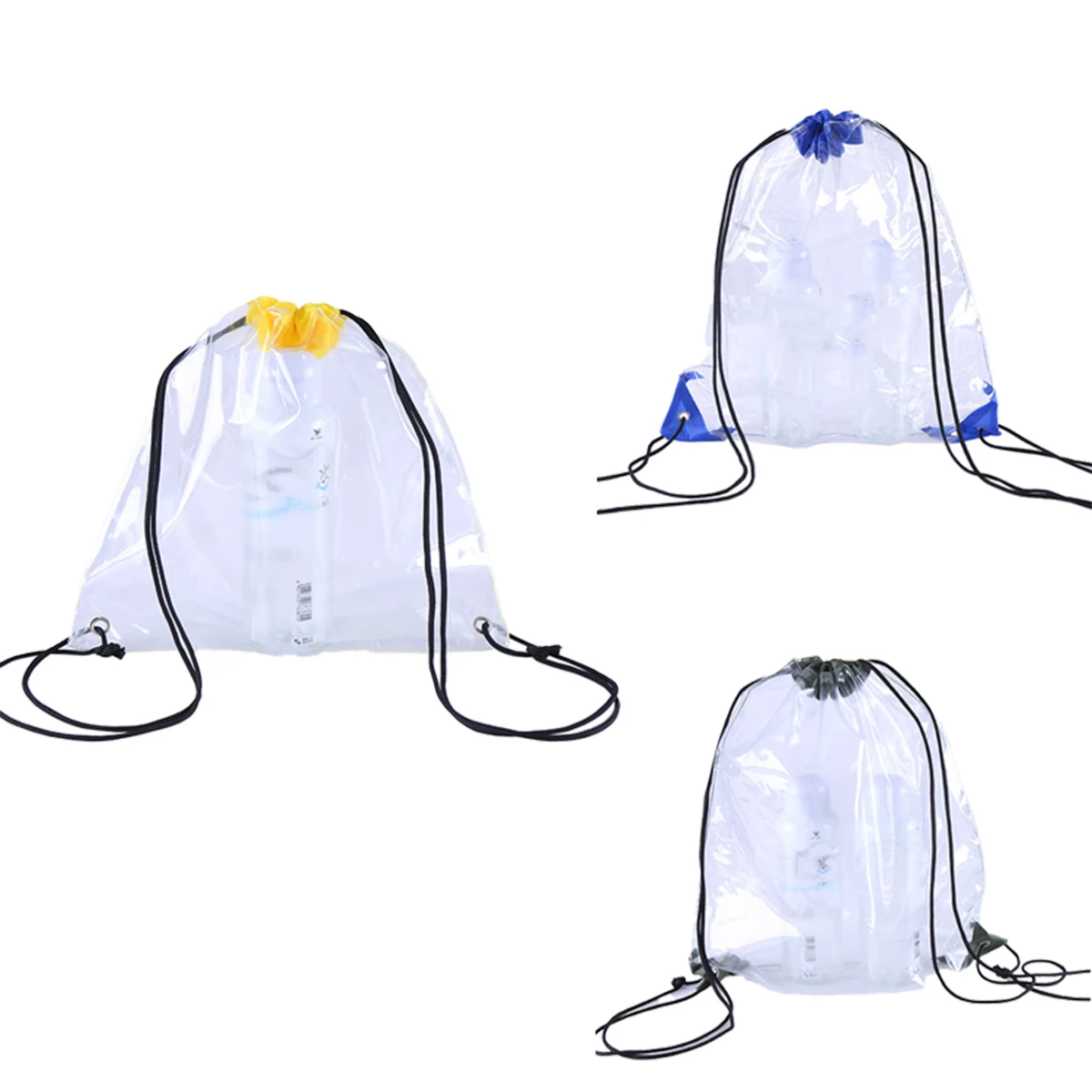 MOQ100 Clear PVC Drawstring Bag 1
