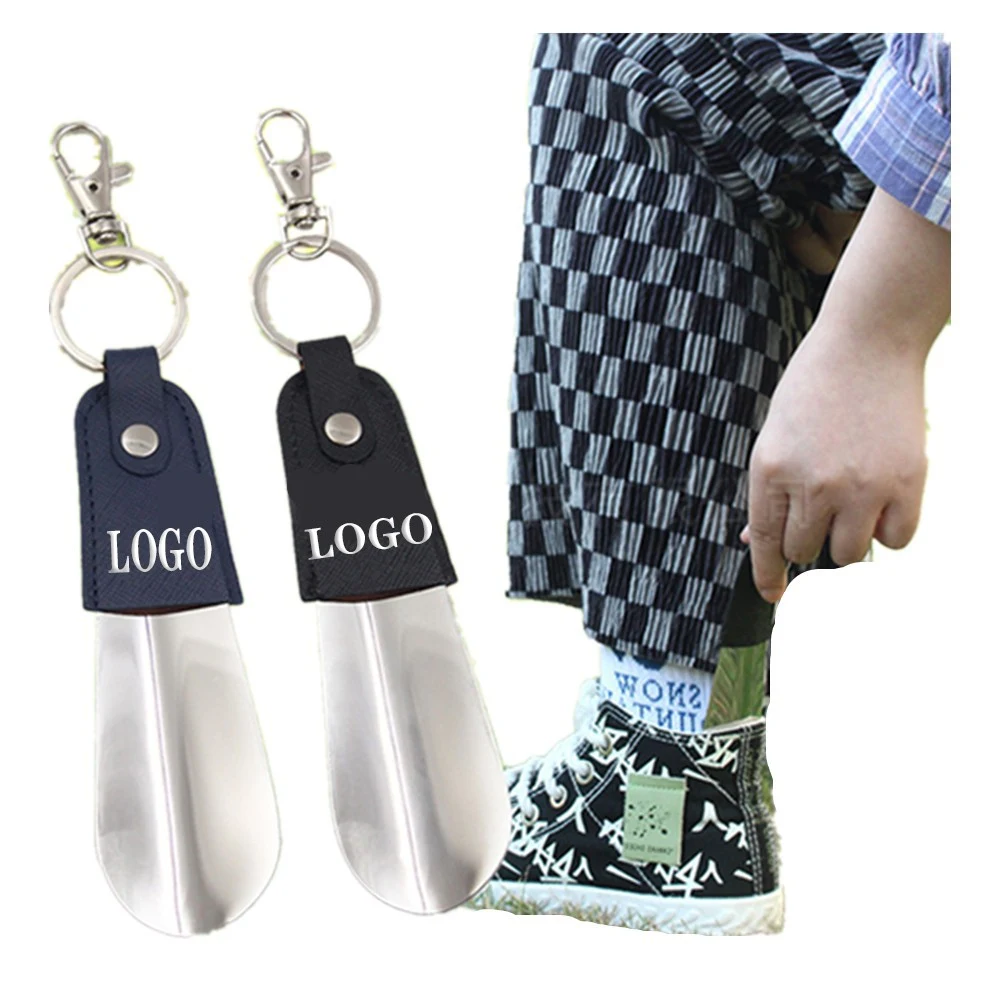 Leather Shoe Horn With Key Ring 1