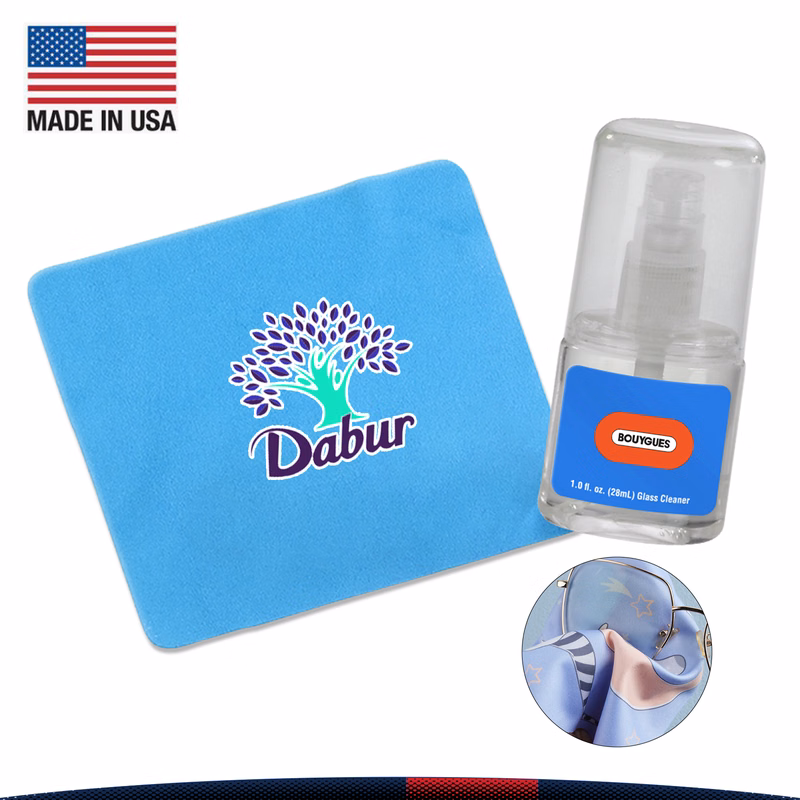 Sheenkit 1 oz. Glass Lens Cleaner & 4" Sublimated Lens Cloth