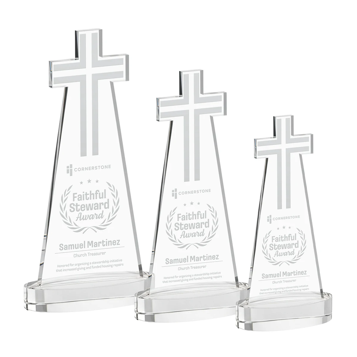 Cross Award on Alberton Base - Clear 1