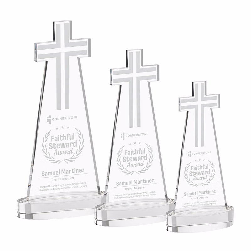 Cross Award on Alberton Base - Clear
