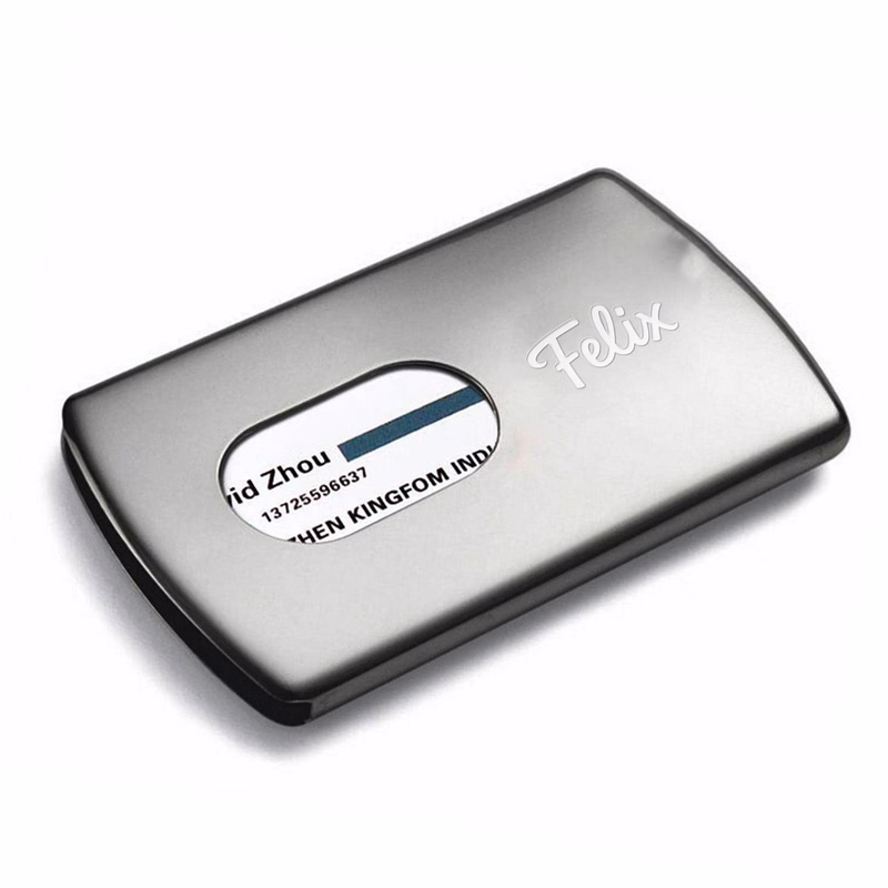 Men's Stainless Steel Business Card Case - Slim & Durable