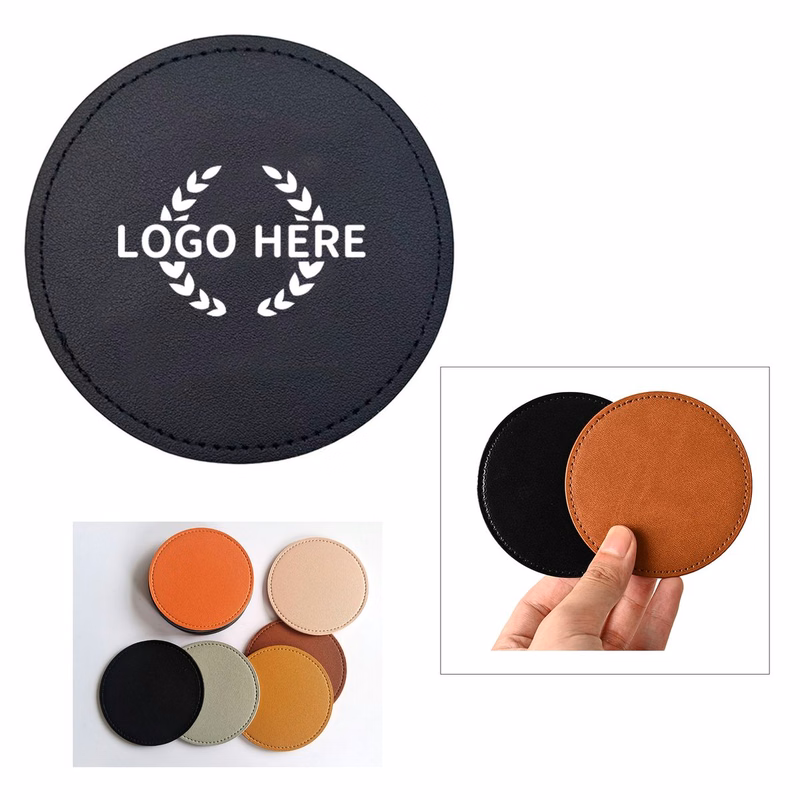 Leather Round Drink Coasters