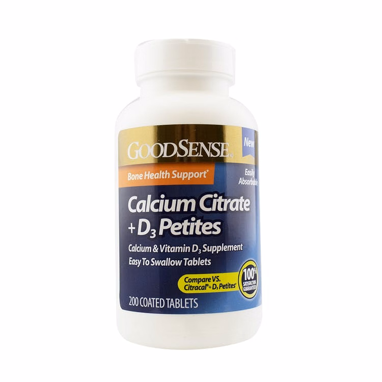 GoodSense Calcium Citrate + D3 Petites - 200 Pack