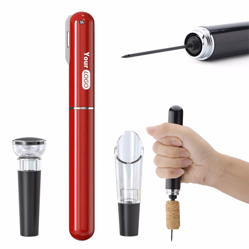 Abs Elegant Wine Tool Set ?C Corkscrew, Stopper, And Pourer In A Compact Design