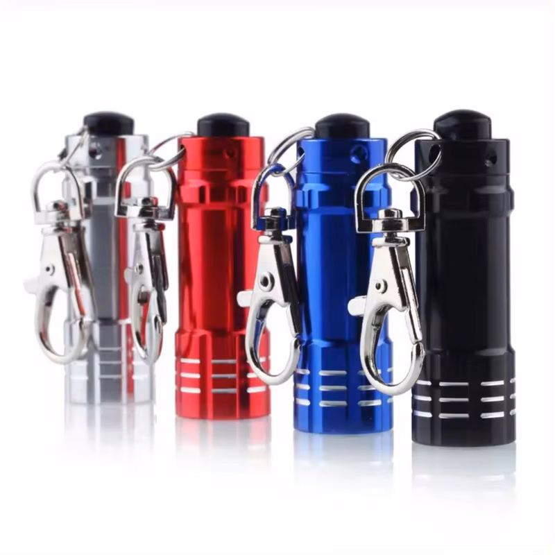 Mini Aluminum LED Flashlight with Lobster Clip