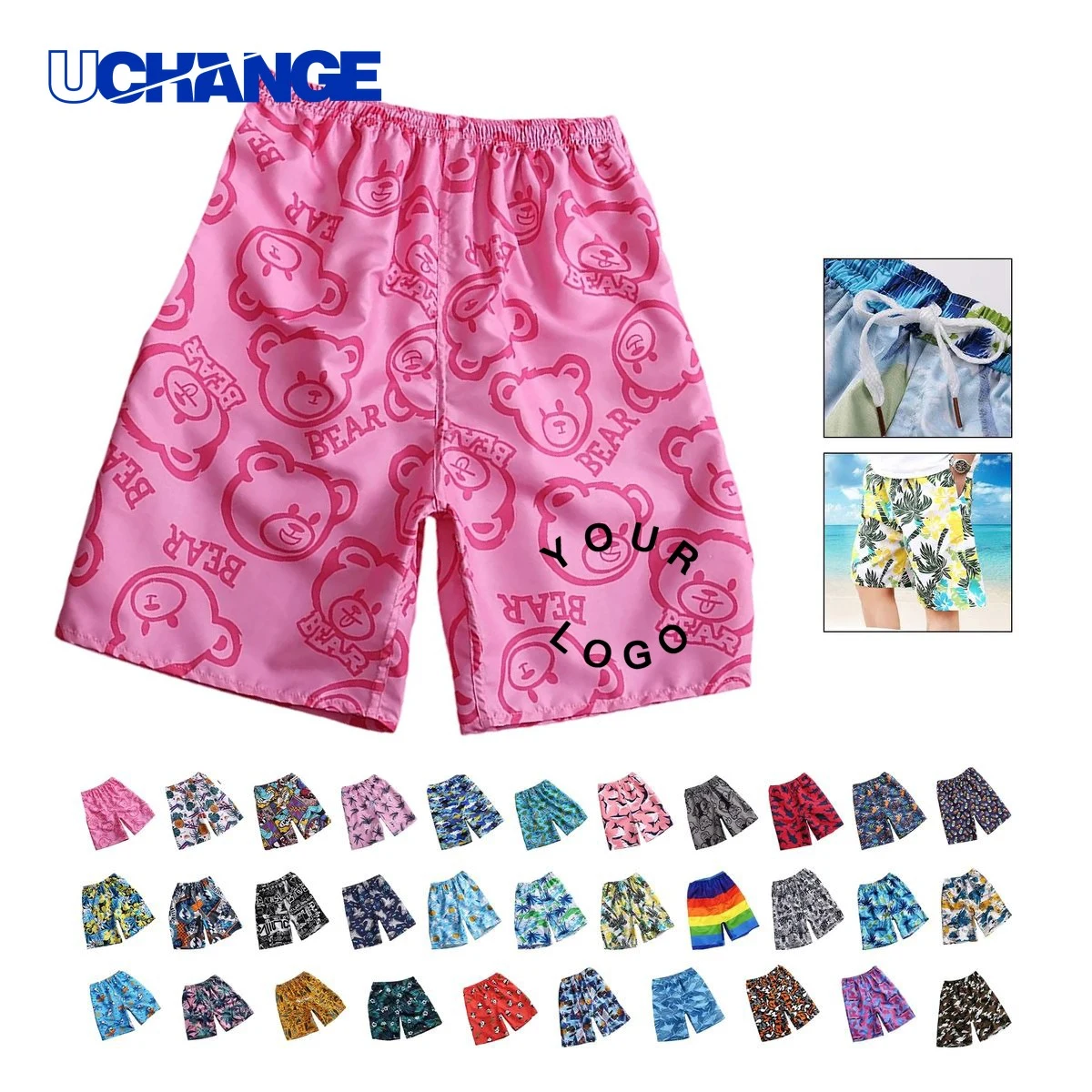 Durable Polyester Beach Shorts with Moisture Control for Outdoor Use 1