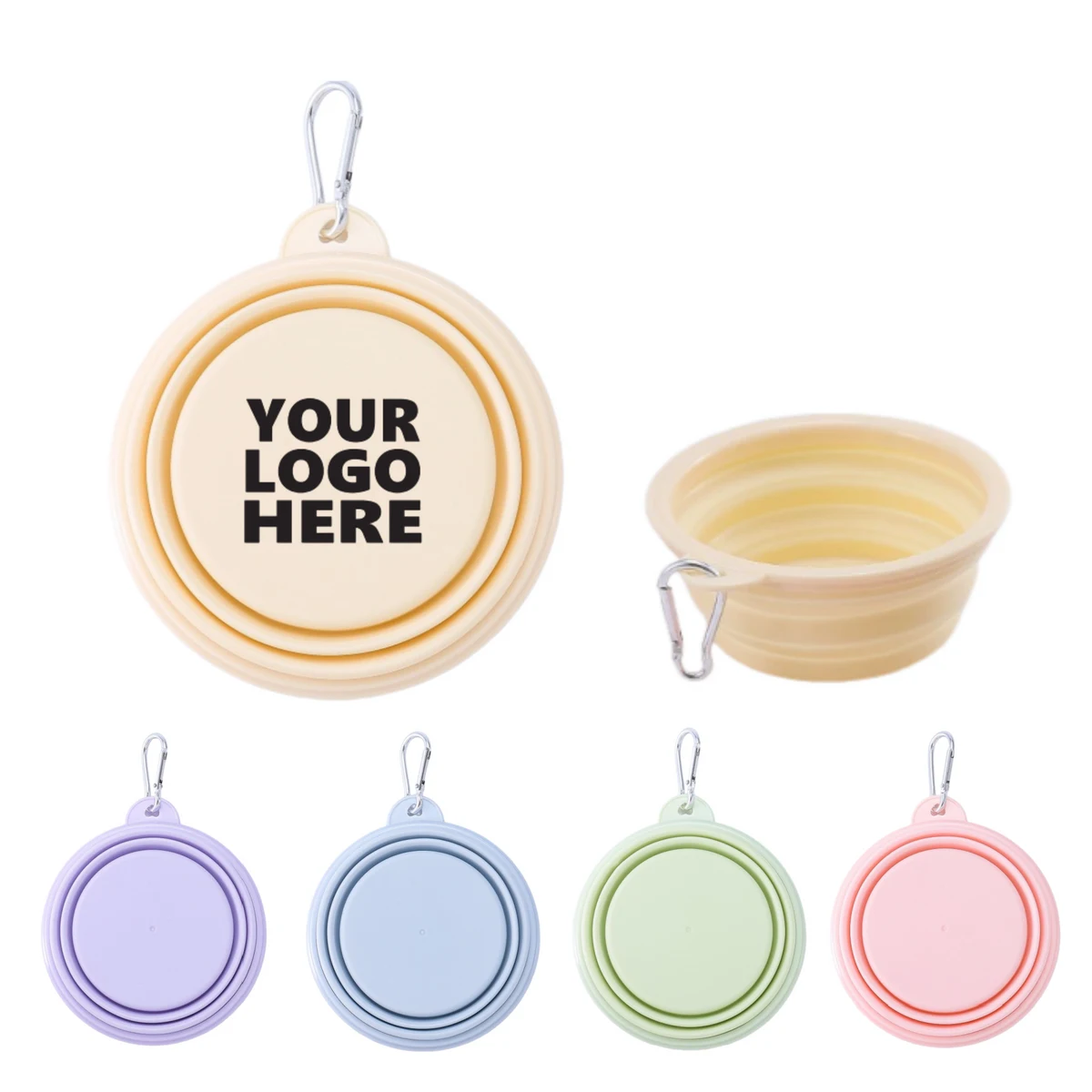 Macaron Tone Collapsible Pet Bowl 1