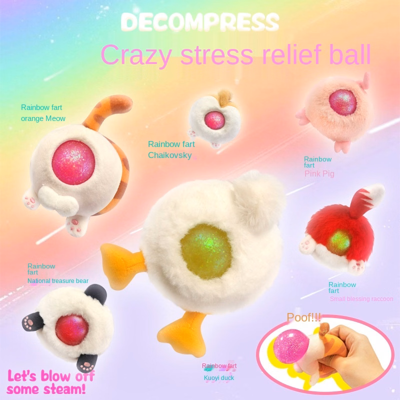 Stuffed animal stress relief toy