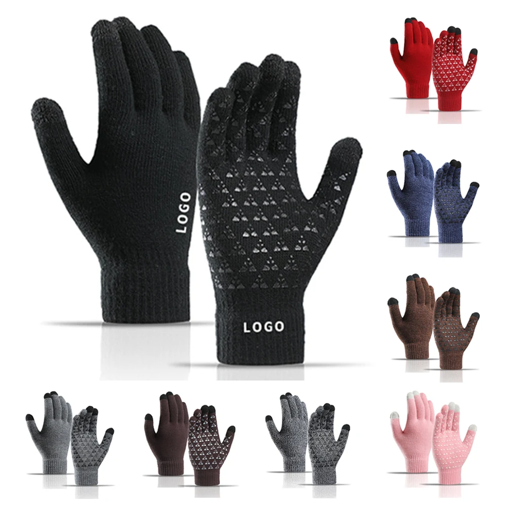 Thick Adult Warmth Gloves W/ 3 Finger Touch 1