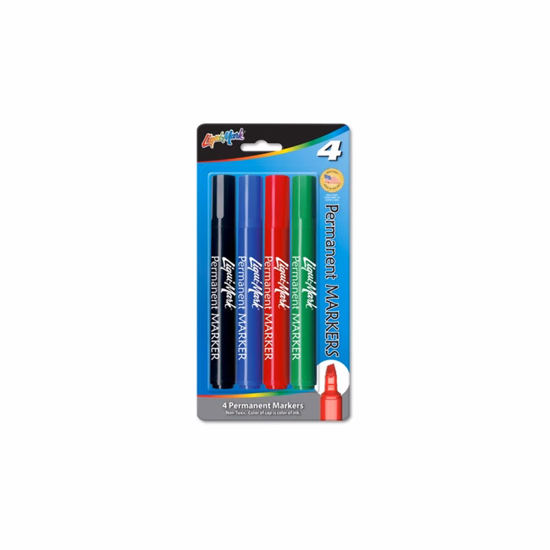 Permanent Markers - 3 Colors Chisel Tip