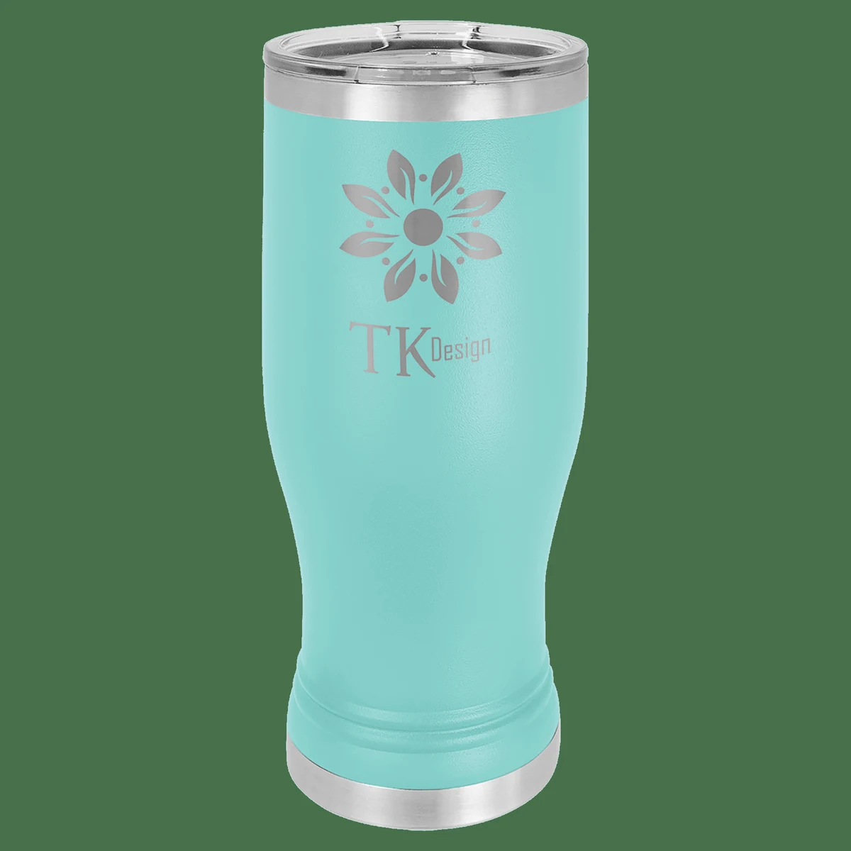 20 oz. Teal Laser Engraved Polar Camel Pilsner Tumbler w/Standard Lid 1