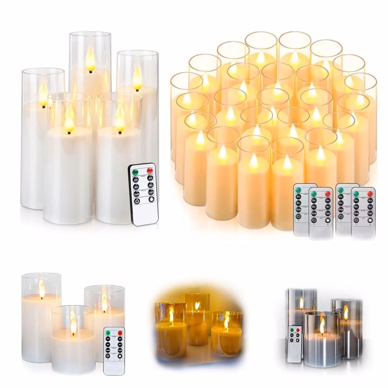 Glass Flameless Candle LED