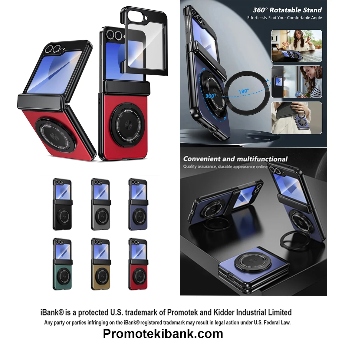 iBank ® Magnetic Phone Cover Case compatible with Galaxy Z Fold 7 6 5 4 / Flip 7 6 5 1