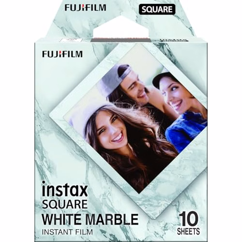 FUJIFILM Instax Square White Marble Film - 10 Exposures
