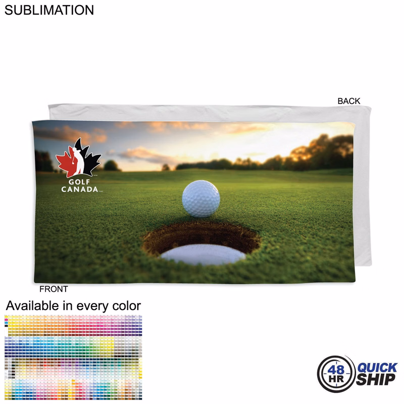 48 Hr Quick Ship - Golf Caddie Towel, Extra Large, in Plush Velour Terry , 24"x48", Sublimated