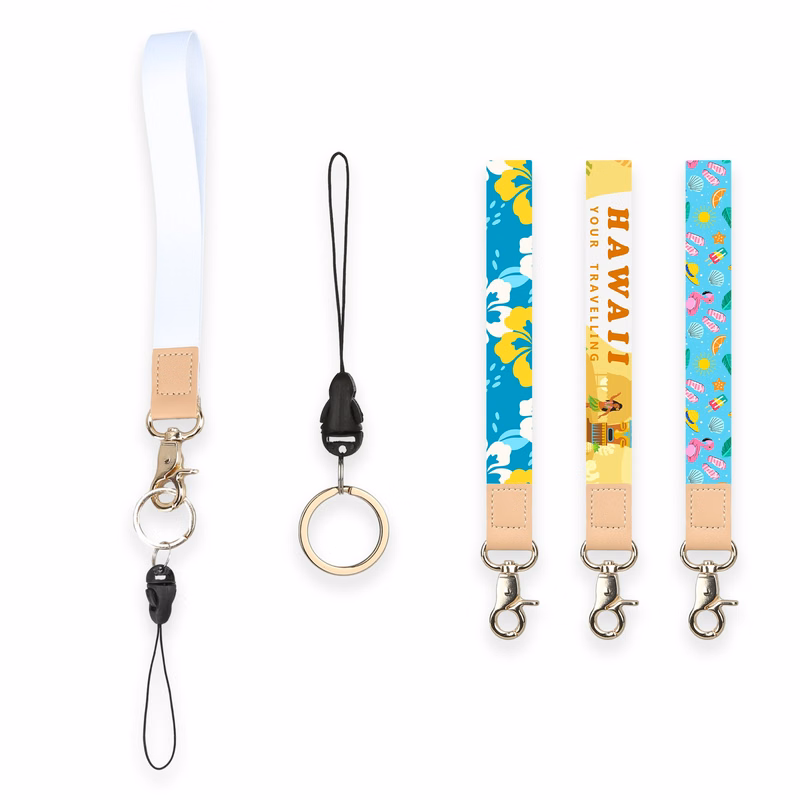 3/4'' W Lanyard Wristlet Holder With Detachable Keyring