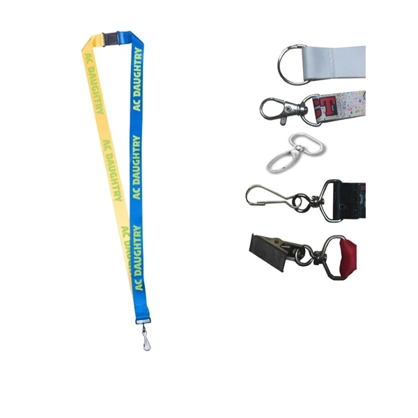 Custom Polyester 5/8 Inch Dye-Sublimated Lanyard with Safety Breakaway — Trade Show 1