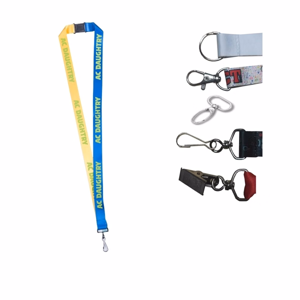 Custom Polyester 5/8 Inch Dye-Sublimated Lanyard with Safety Breakaway — Trade Show