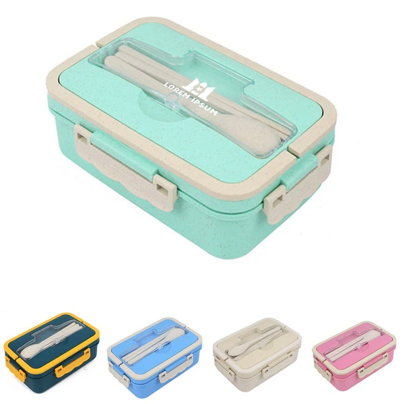 Wheat Straw Bento Box with Compartments 1