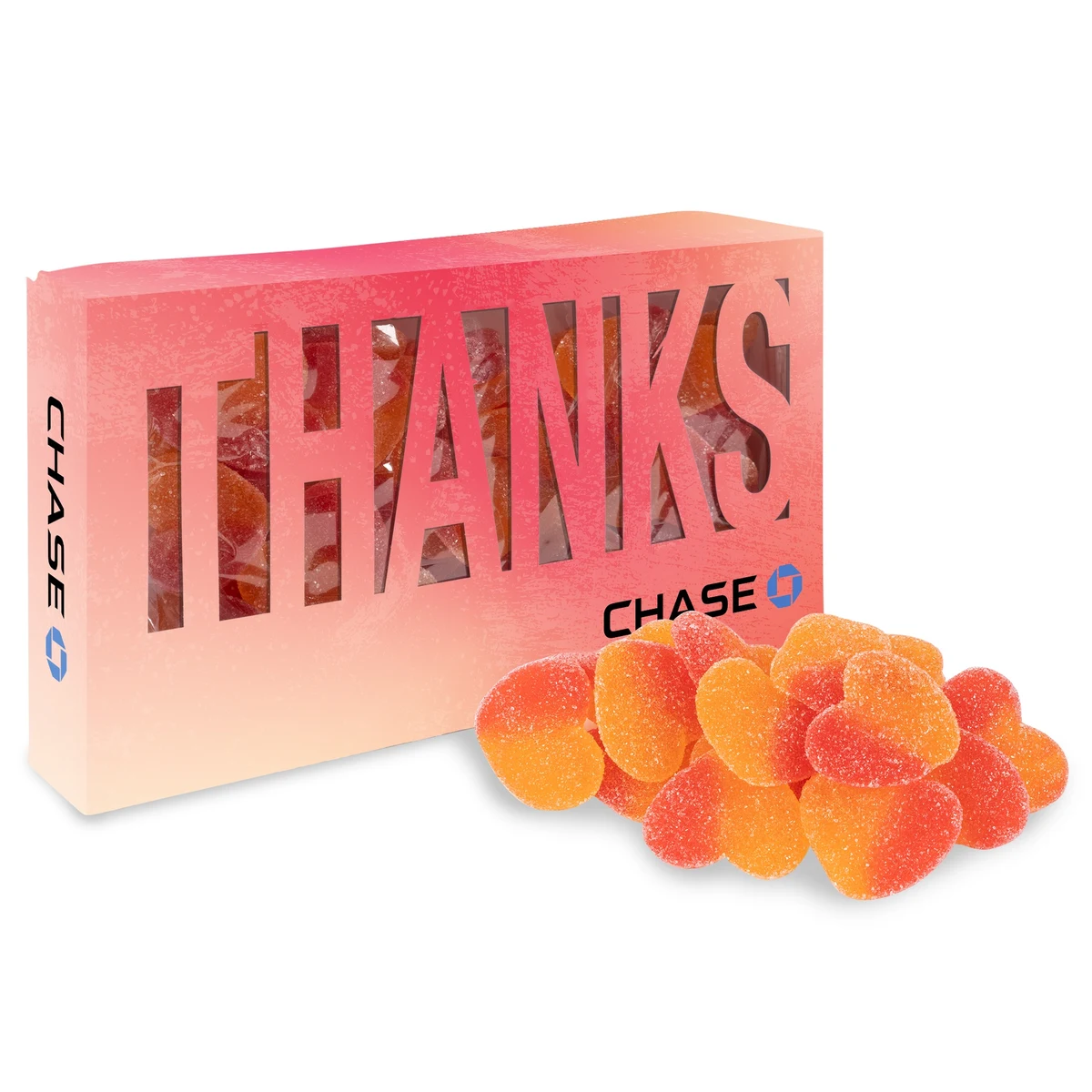 Thanks Die Cut Box with Sour Peachy Hearts 1