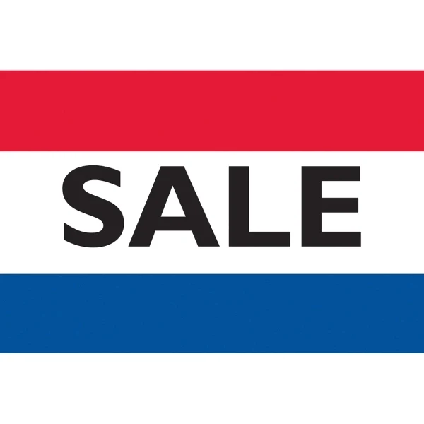 12" x 16" 3 Stripe Message Car Flag - ePoly Dozens 1