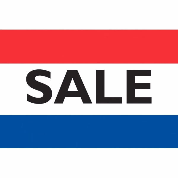 12" x 16" 3 Stripe Message Car Flag - ePoly Dozens