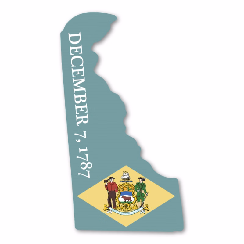Delaware Magnet - 3.5" x 6.25" - 20 mil