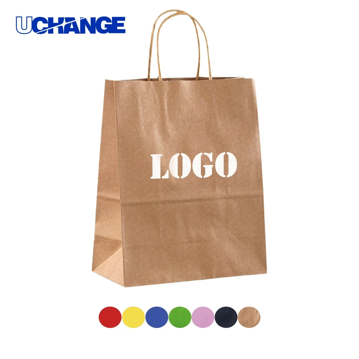 Mini Kraft Paper Shopper Tote Bag with Twisted Handle 1