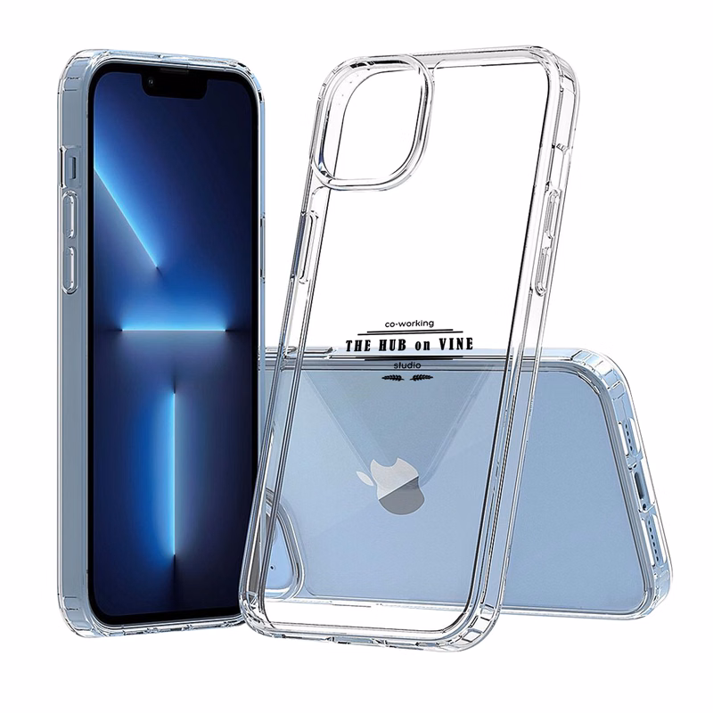 iPhone 14 Plus Clear Hard Shell Case w/TPU Bumpers