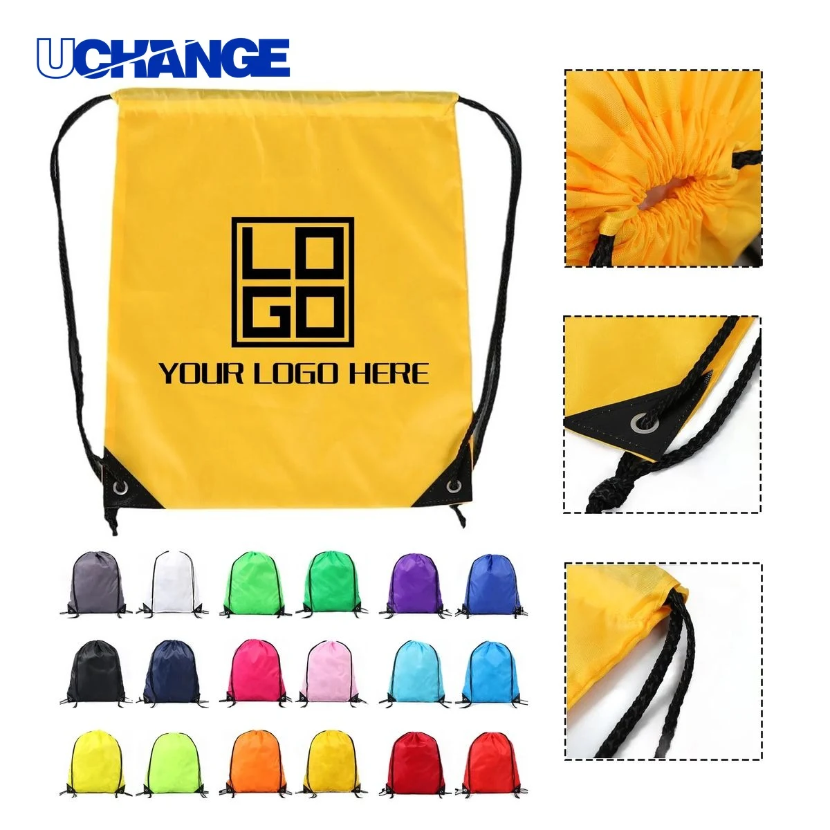 Nylon Drawstring Sports Backpack 1