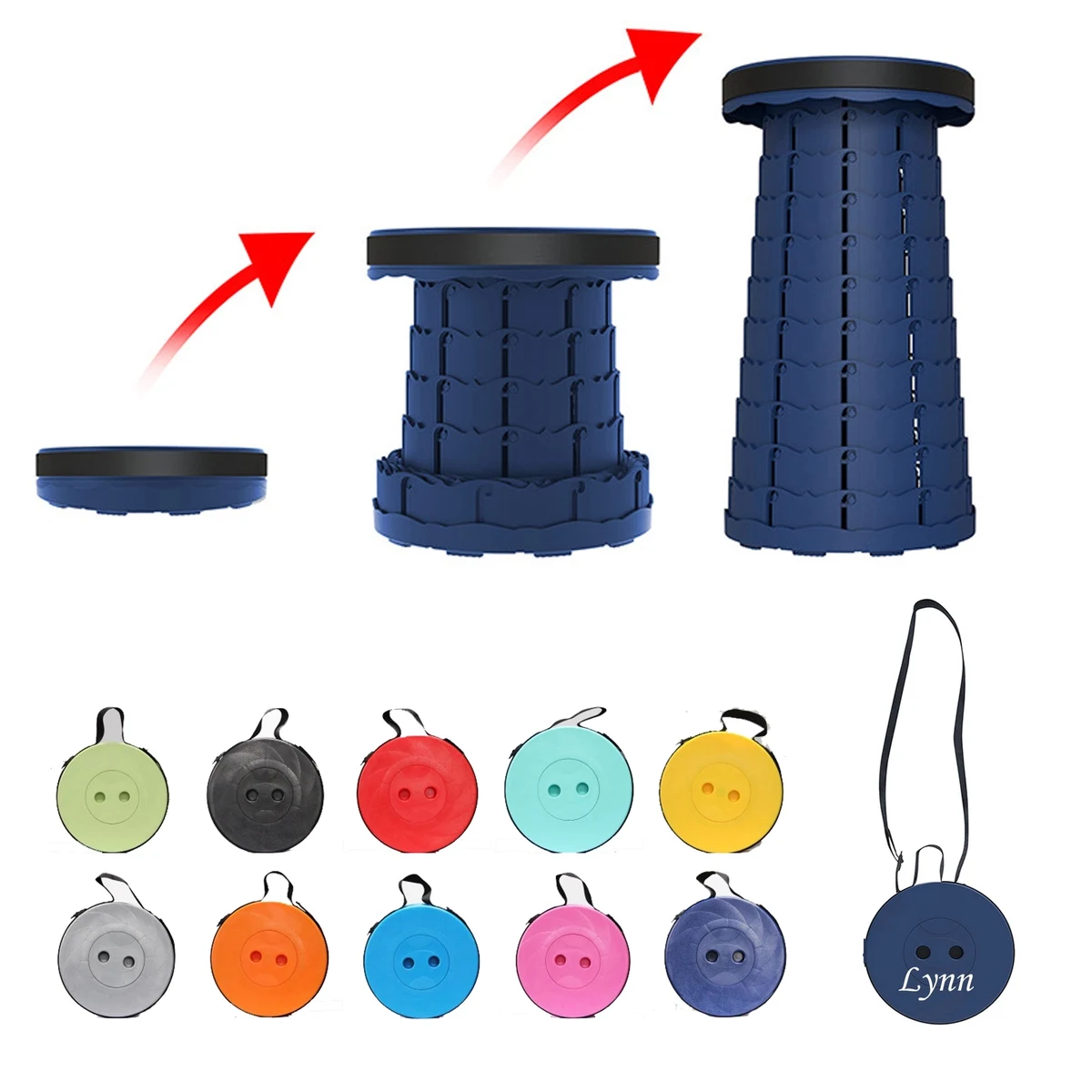 Portable Retractable Camping Storage Stool 1