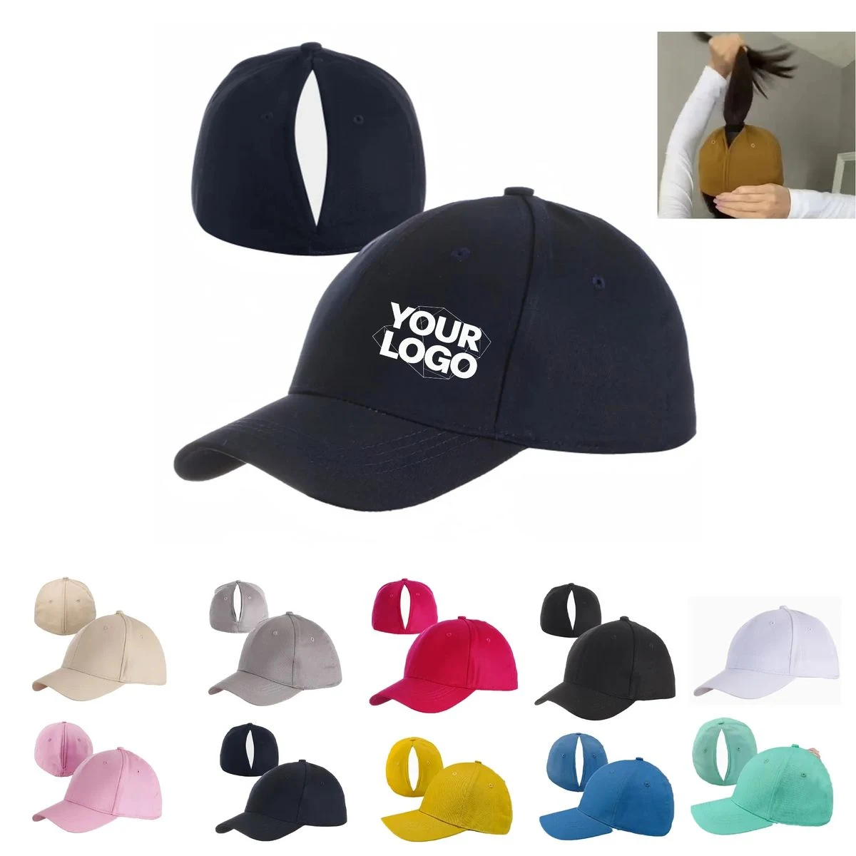 Magnetic Ponytail Baseball Cap 1