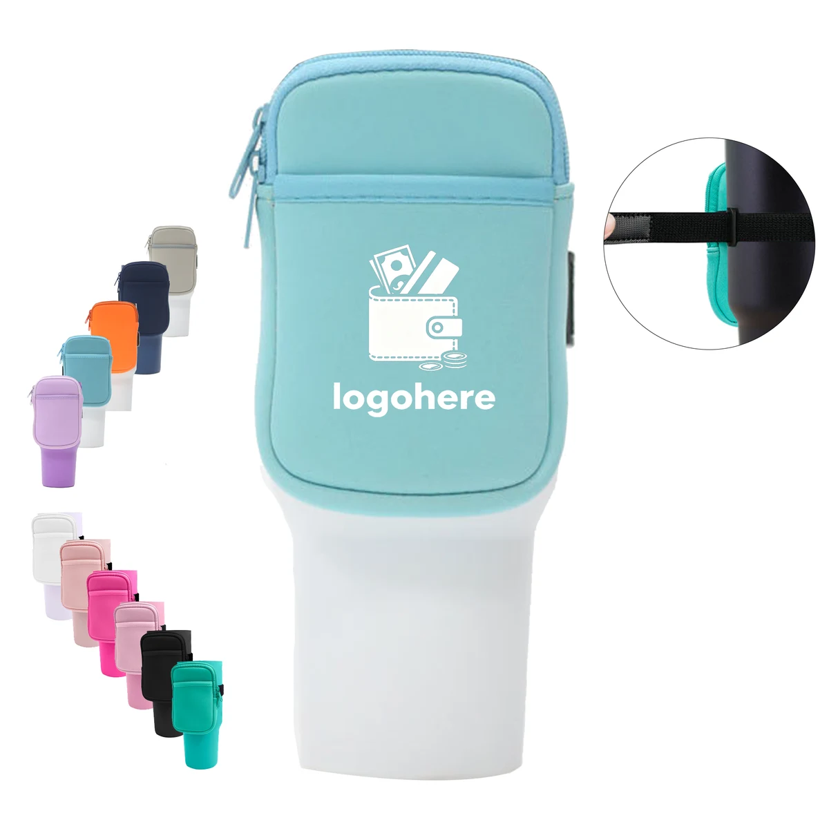 Custom Logo Neoprene Sleeve with Front Pocket 1