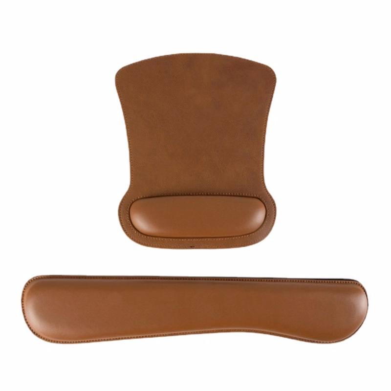 Ergonomic PU Leather Keyboard Wrist Rest and Mouse Pad