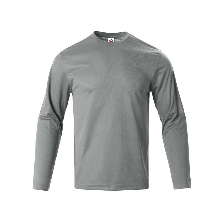 Micro Mesh Active Long Sleeve T-Shirts - Light Gray XL 1